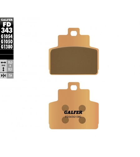 Задни мото накладки Galfer SINTERED SCOOTER COMPOUND FD343G1380