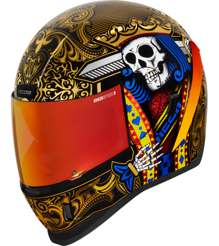 Каска ICON  AIRFORM SUICIDE KING GOLD