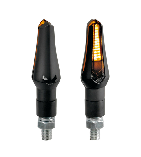 LED мото мигачи ZEPHYR BLACK 90493