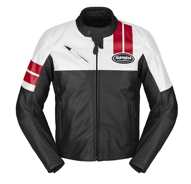 Кожено мото яке SPIDI ROAR WHITE/RED/BLACK