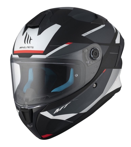 Каска MT TARGO S KAY B2 MATT BLACK/WHITE/RED