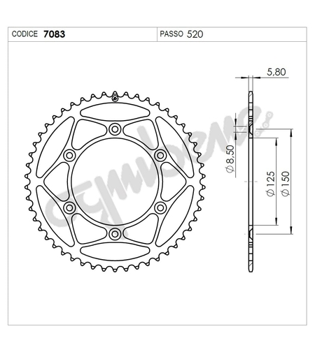 Задно зъбчато колело TROFEO 367083144 ORANGE