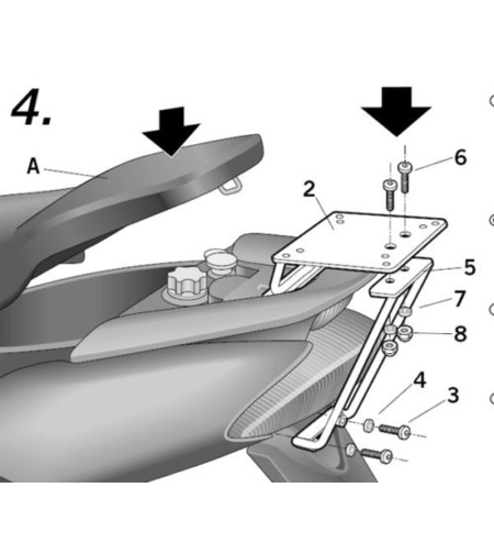 Монтажен комплект за куфари SHAD TOP MASTER YAMAHA JOG RR CS50 '02