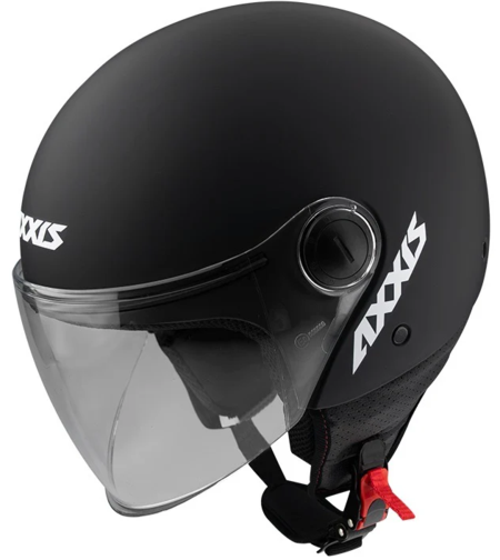 КАСКА ЗА СКУТЕР AXXIS SQUARE S SOLID BLACK МАТТ