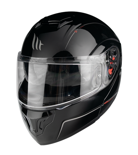 Отваряема каска MT ATOM SOLID GLOSS BLACK