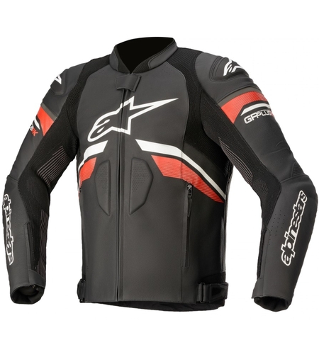 Кожено яке ALPINESTARS GP PLUS R V3 RIDEKNIT Black/White/Bright Red