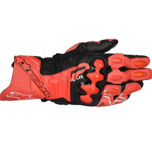Кожени ръкавици ALPINESTARS GP+ R V3 LTHR RED Fluo