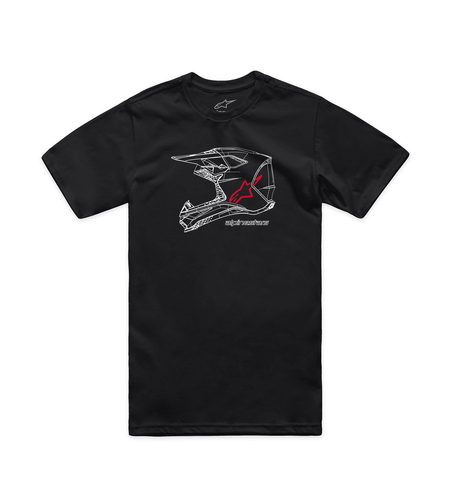 Тениска ALPINESTARS CSF MX HELMET BLK