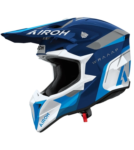 Мотокрос каска AIROH WRAAAP VISION Conquer Blue Gloss