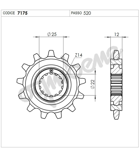 Предно зъбчато колело (пиньон) TROFEO 367175Z13