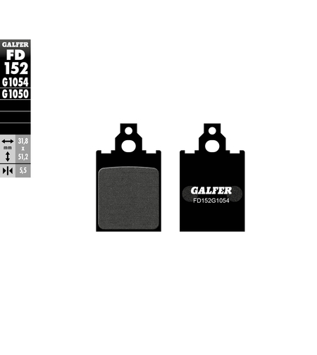 Предни/Задни мото накладки Galfer SEMI METAL FD152G1054