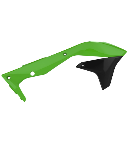 Пластмасови капаци за радиатор Polisport Kawasaki KX450F - 2016-18 Green/Black OEM Color