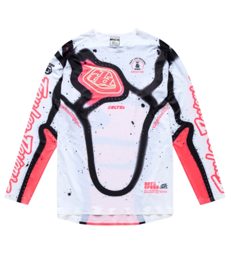 Mотокрос джърси TROY LEE DESIGNS SSE Ultra Membrane Jersey - White/Infra Red