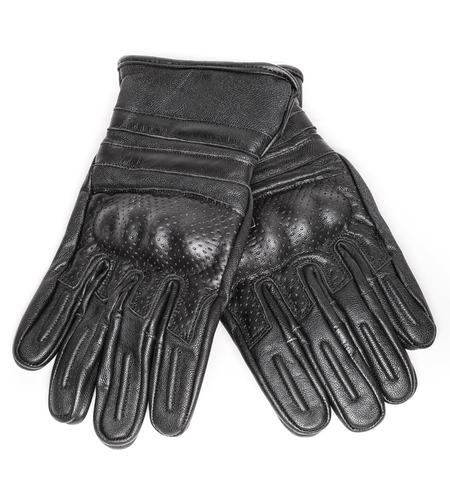 Кожени ръкавици BLACK BIKE CAFE PERFORATED