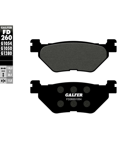 Задни мото накладки Galfer SEMI METAL FD260G1054