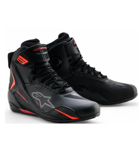 Мото боти ALPINESTARS FASTER-4 DS BLACK/RIO RED/FLUO