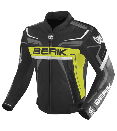 Кожено Мото яке Berik Absolute Race Black/Neon Yellow/Anthracite