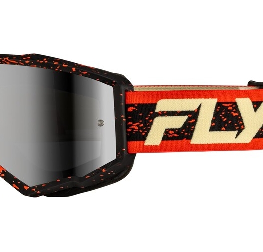 Мотокрос очила FLY RACING Zone Black/Red/Cream - Silver Mirror/Smoke Lens 2025