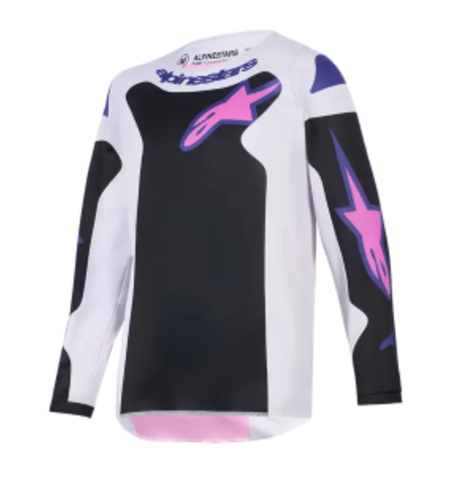 Детско мотокрос джърси Alpinestars FLUID GRID BLKACK/GREY/PURPLE