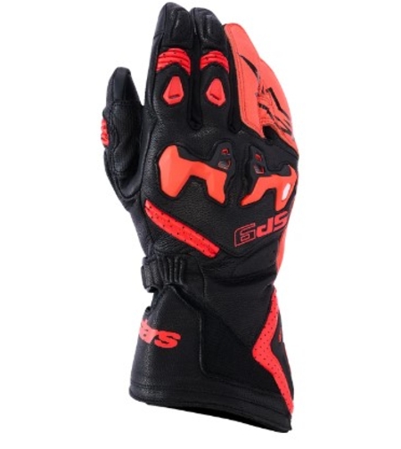 Кожени ръкавици ALPINESTARS SP-9 BLACK/RED FLUO