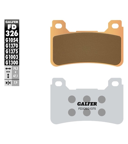 Предни мото накладки Galfer SINTERED COMPOUND FD326G1375