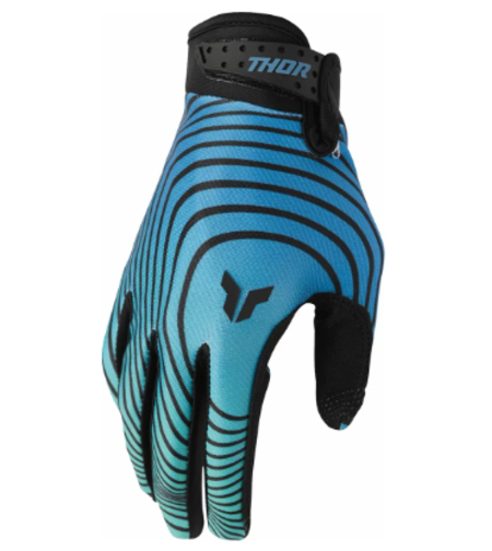 Mотокрос ръкавици THOR LAUNCHMODE IDENTITY TEAL/BLACK