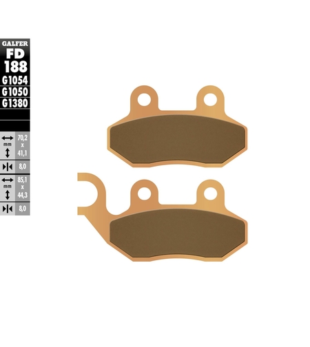 Предни мото накладки Galfer SINTERED SCOOTER FD188G1380