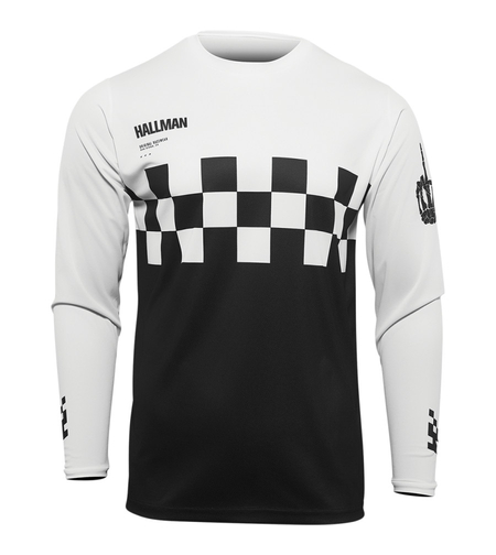 Мотокрос джърси THOR HALLMAN DIFFER CHEQ BLACK/WHITE