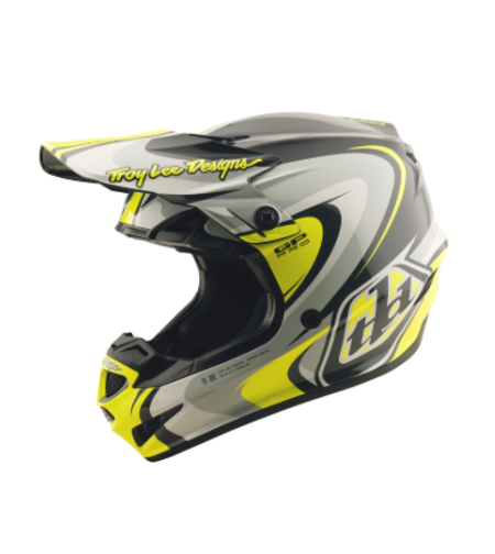 Mотокрос каска TROY LEE DESIGNS GP Pro Crossover - Grey/Yellow