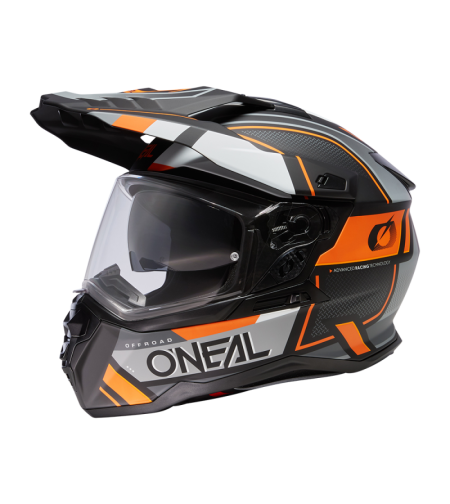 Ендуро каска D-SRS SQUARE V.24 BLACK/GRAY/ORANGE