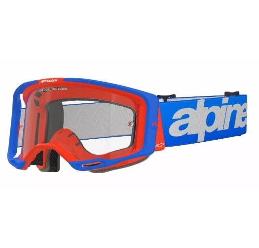 Мотокрос очила ALPINESTARS VISION 8 WORDMARK BLUE/OR CLEAR