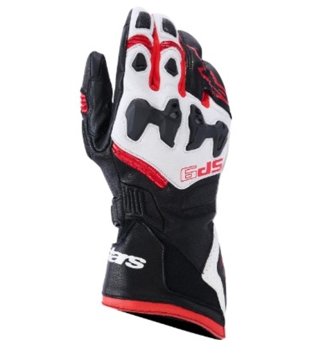 Кожени ръкавици ALPINESTARS SP-9 BLACK/WHITE/RED