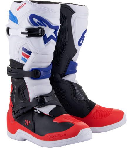 Мотокрос ботуши ALPINESTARS TECH 3 WHITE/RED/BLUE