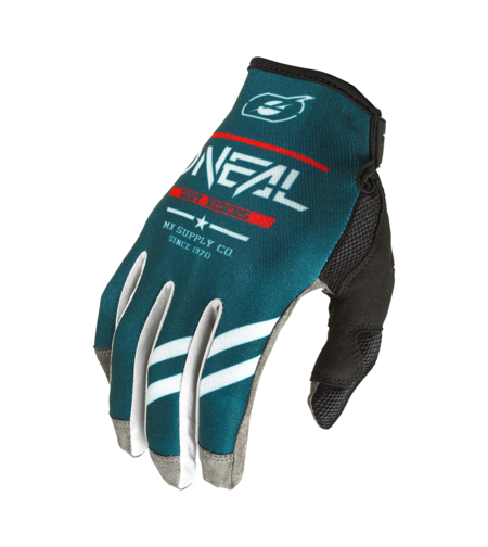 Мотокрос ръкавици O'NEAL MAYHEM SQUADRON V.22 TEAL/GRAY