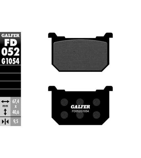 Предни/Задни мото накладки Galfer SEMI METAL FD052G1054