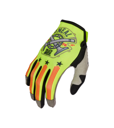 Мотокрос ръкавици O'NEAL MAYHEM PISTON V.23 NEON YELLOW/BLACK/RED