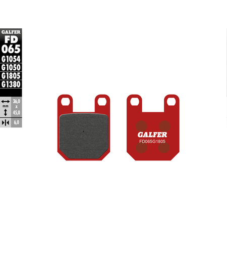Предни/Задни мото накладки Galfer TRIAL TOP FD065G1805