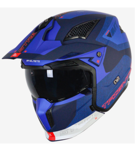 КАСКА MT STREETFIGHTER S TOTEM  C17 MATT 2 PEARL BLUE