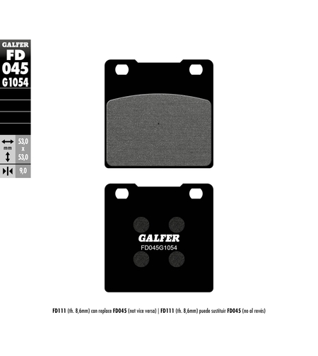 Предни/Задни мото накладки Galfer SEMI METAL FD045G1054