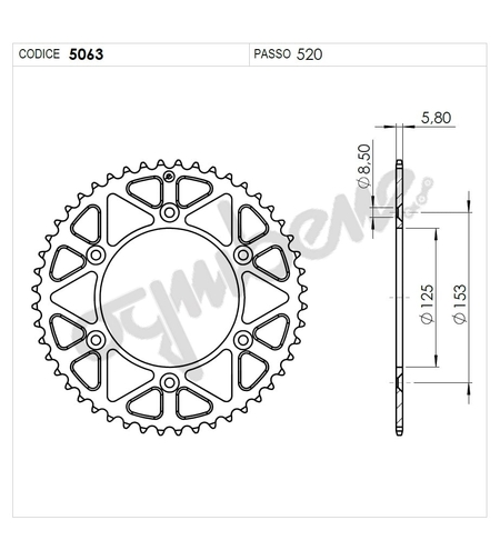Задно зъбчато колело TROFEO 365063148 BLACK