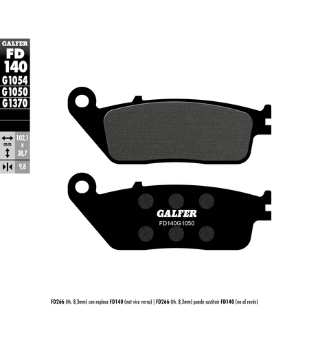 Предни/задни мото накладки Galfer SCOOTER FD140G1050
