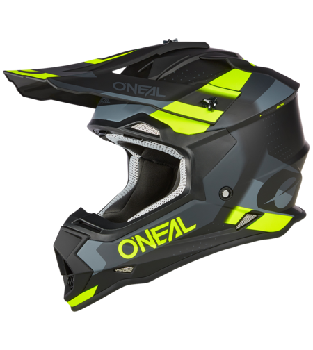 Мотокрос каска O'NEAL 2SERIES SPYDE V.23 BLACK/GRAY/NEON YELLOW