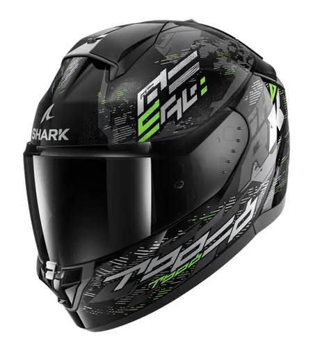 Каска SHARK RIDILL 2 MOLOKAI GLOSS BLACK/GRAY/GREEN