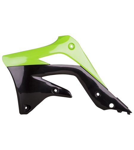 Пластмасови капаци за радиатор Polisport Kawasaki KX450F - 2012-15 Green/Black OEM Color