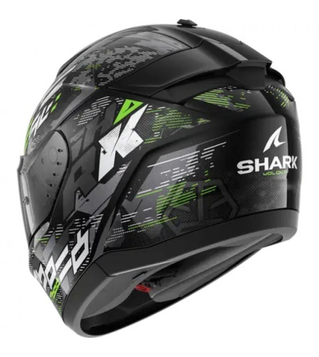 Каска SHARK RIDILL 2 MOLOKAI GLOSS BLACK/GRAY/GREEN
