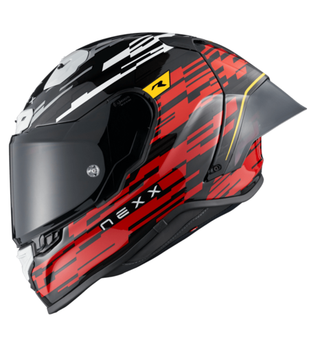 Каска NEXX X.R3R X.R3R GLITCH RACER RED WHITE