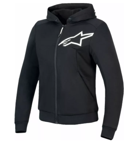 Дамски мото суичър ALPINESTARS Stella Chrome v2 BLK/WHT