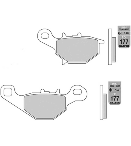 Предни мото накладки Galfer SEMI METAL FD177G1054
