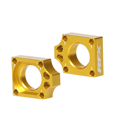 Блок втулка за задна ос RFX Pro Rear Axle Adjuster Blocks (Yellow) - Suzuki RMZ250/450 04-25