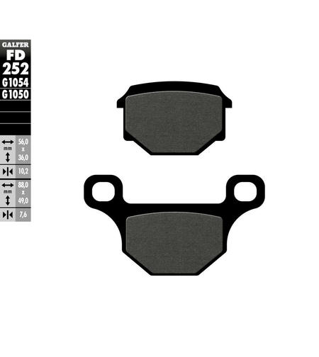 Предни/задни мото накладки Galfer SCOOTER FD252G1050